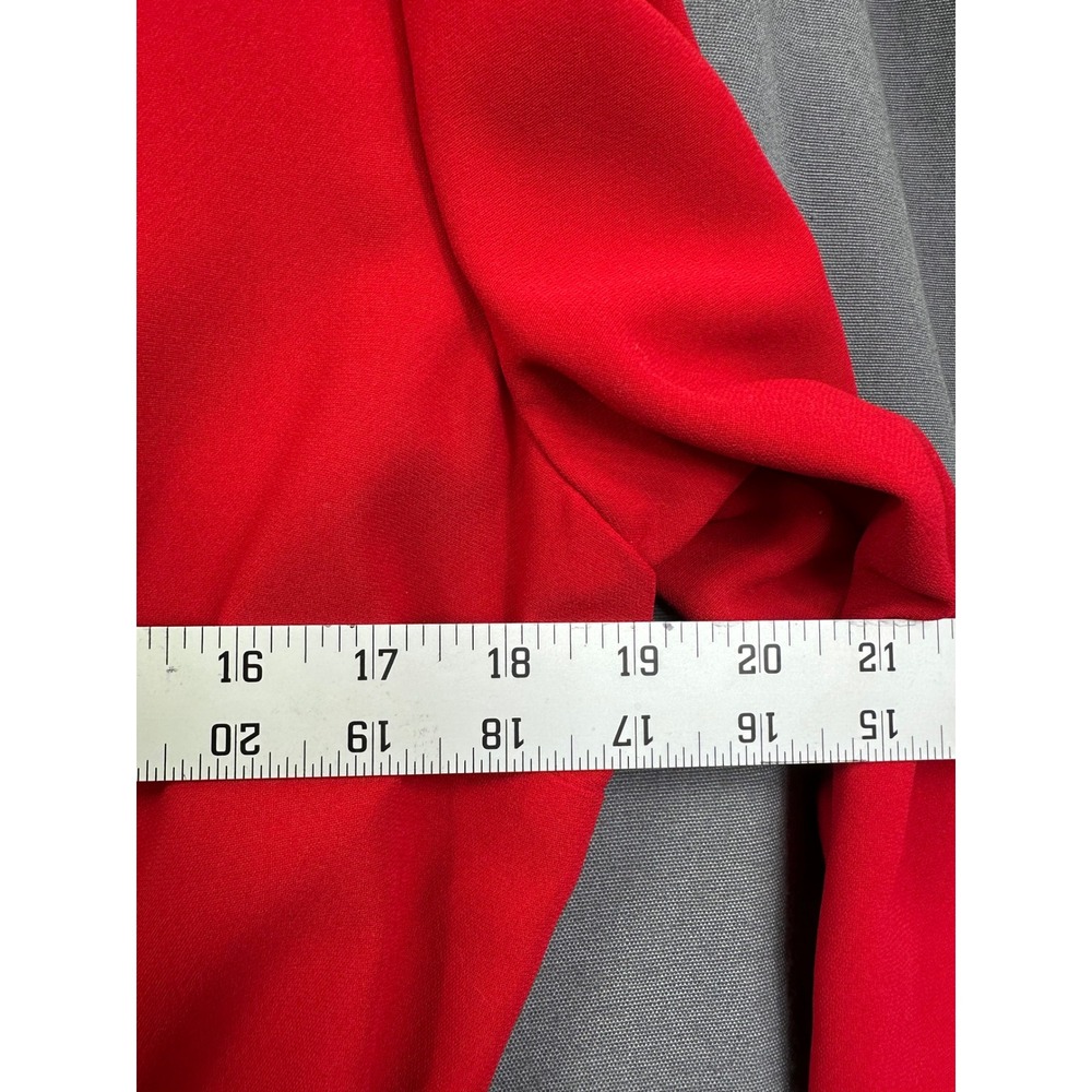 Plaza South Red Wrap Jacket Embroidered Trim Side Tie Blazer Size 8 0225445 - Picture 11 of 14